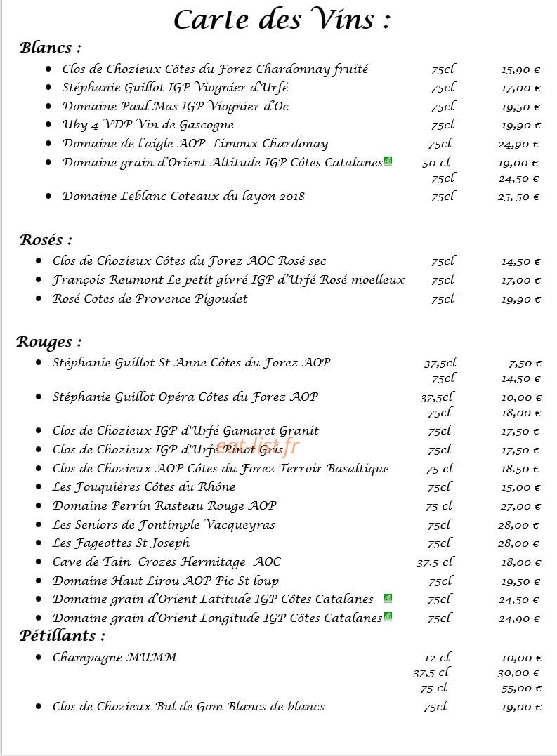 Brasserie De La Mairie — carte page 3