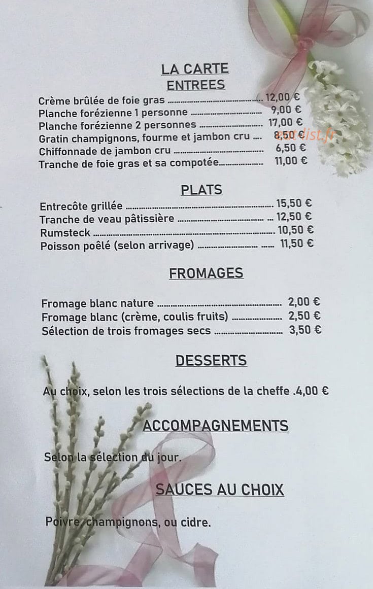 La Loge aux Vignes — carte page 2