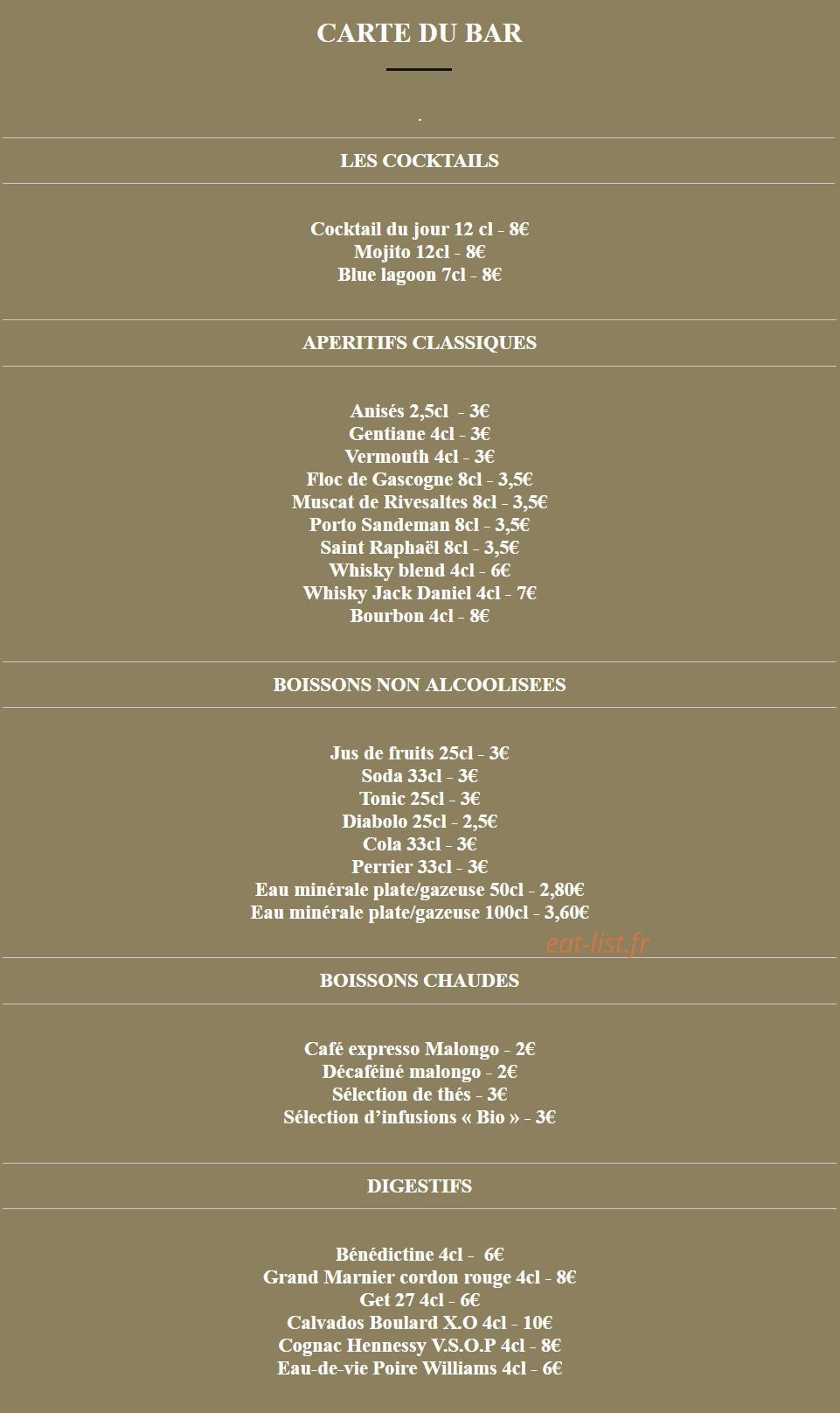 La loge aux Vignes — carte page 1