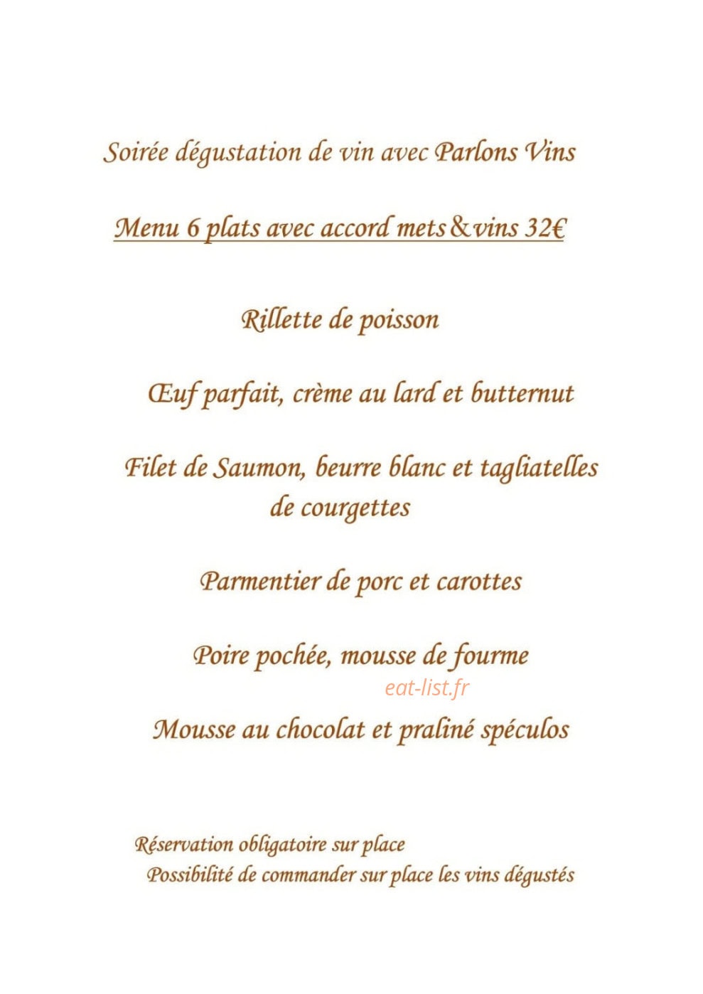 Carte et menu de O Sains Sires à Saint Cyr de Favieres — Un exemple de menu du jour