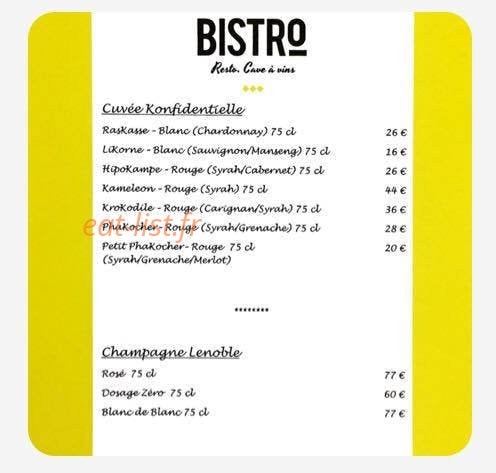 Esprit Bistro — carte page 4