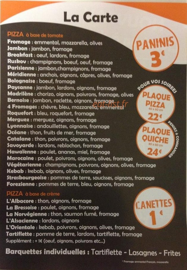 Pizz'à 6 — carte page 2