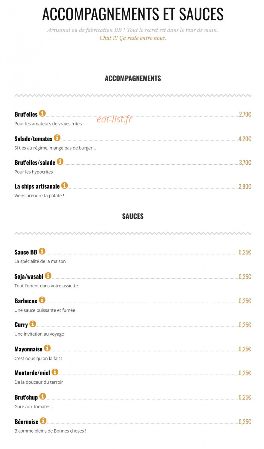 Brut Butcher — carte page 9