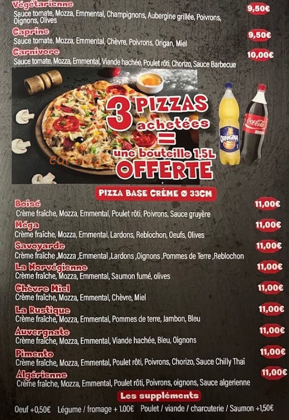 Pizzeria Pazza — carte page 2