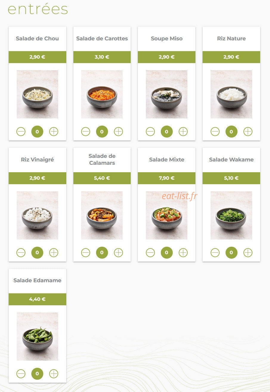 Eat sushi — carte page 5