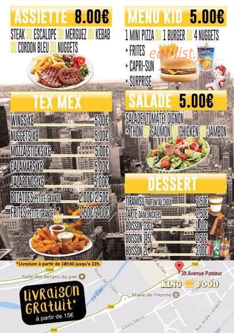 King food — carte page 4