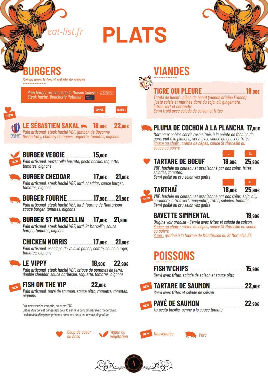 VIP — carte page 4
