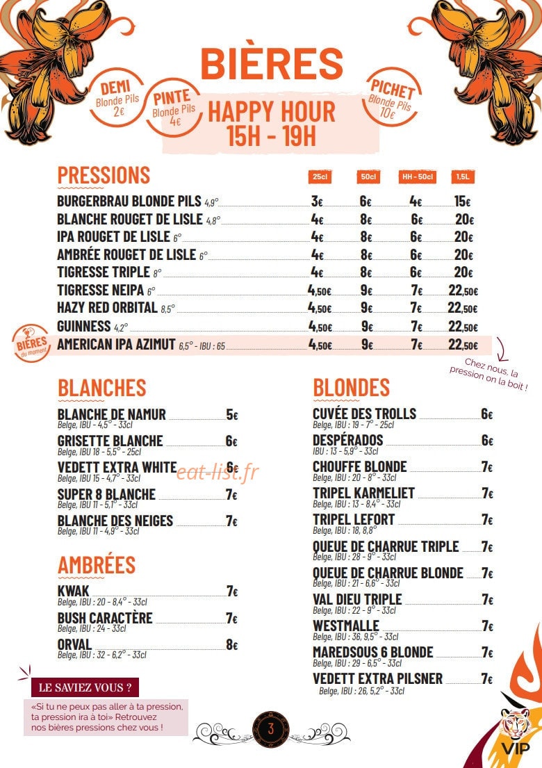 VIP — carte page 8