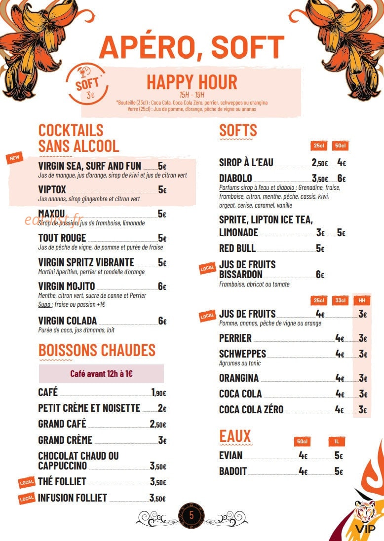 VIP — carte page 10