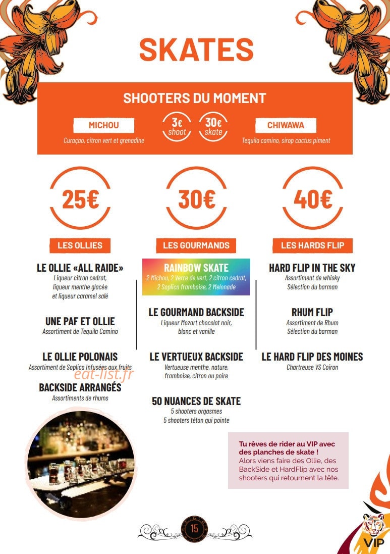 VIP — carte page 20
