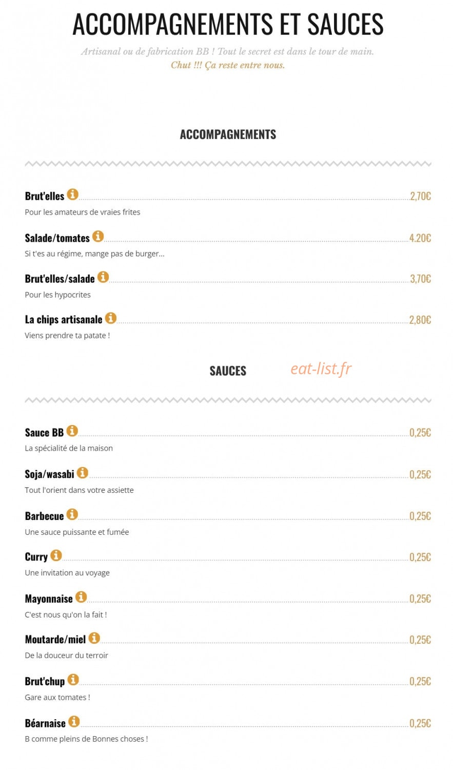 Brut Butcher — carte page 9