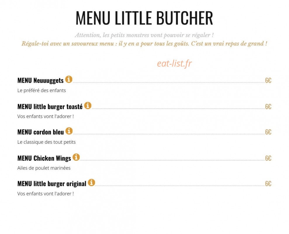 Brut Butcher — carte page 8