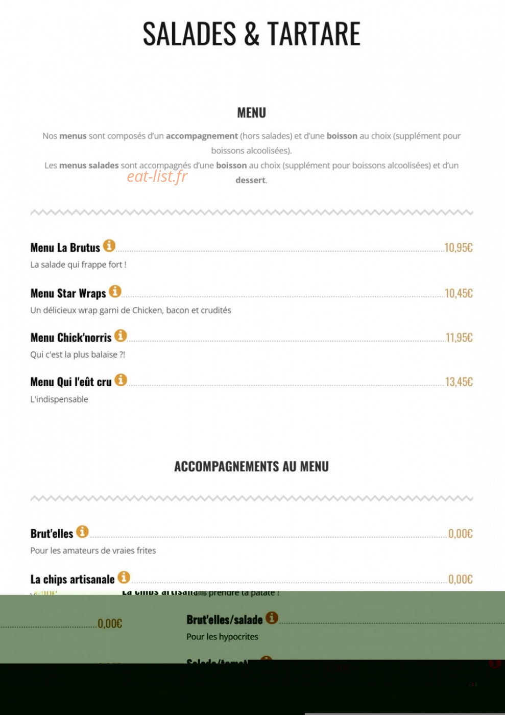 Brut Butcher — carte page 5