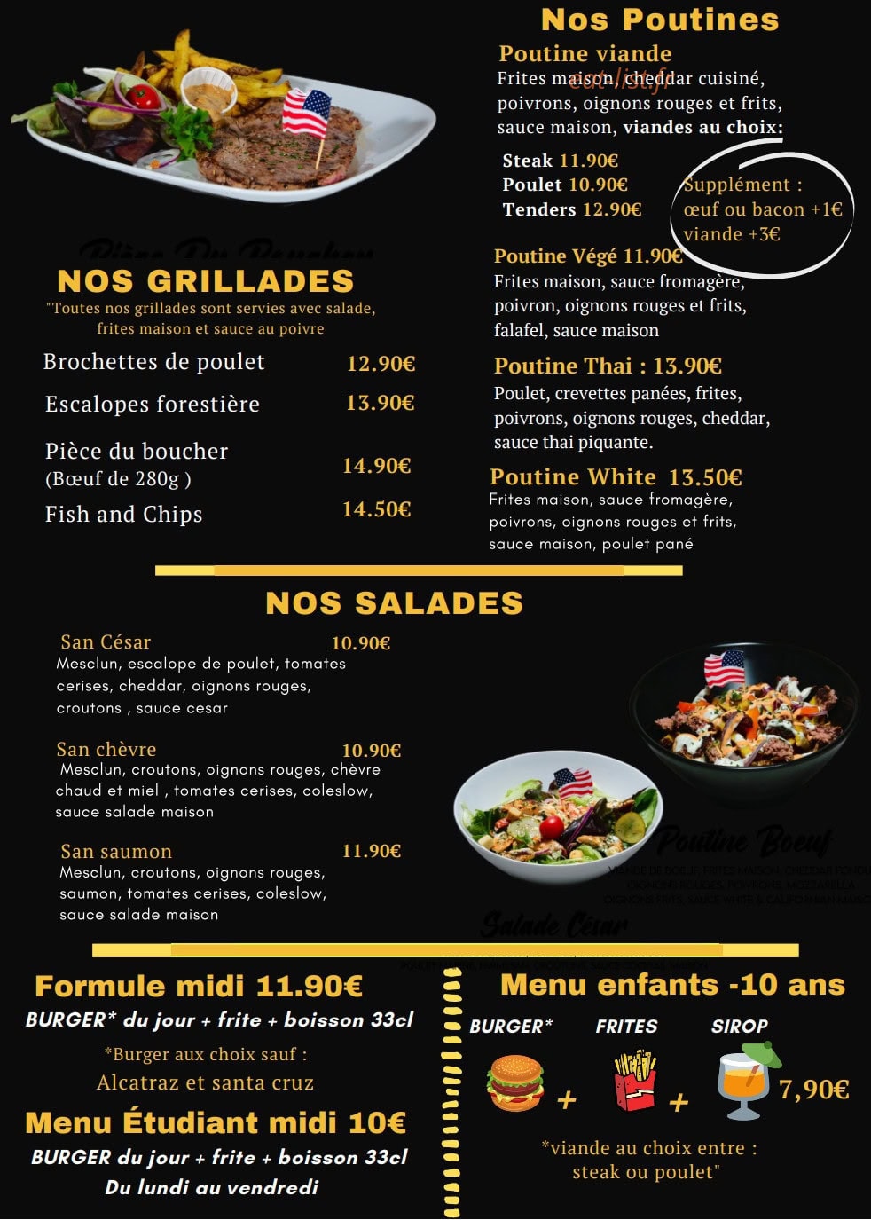 Californian Burger — carte page 3