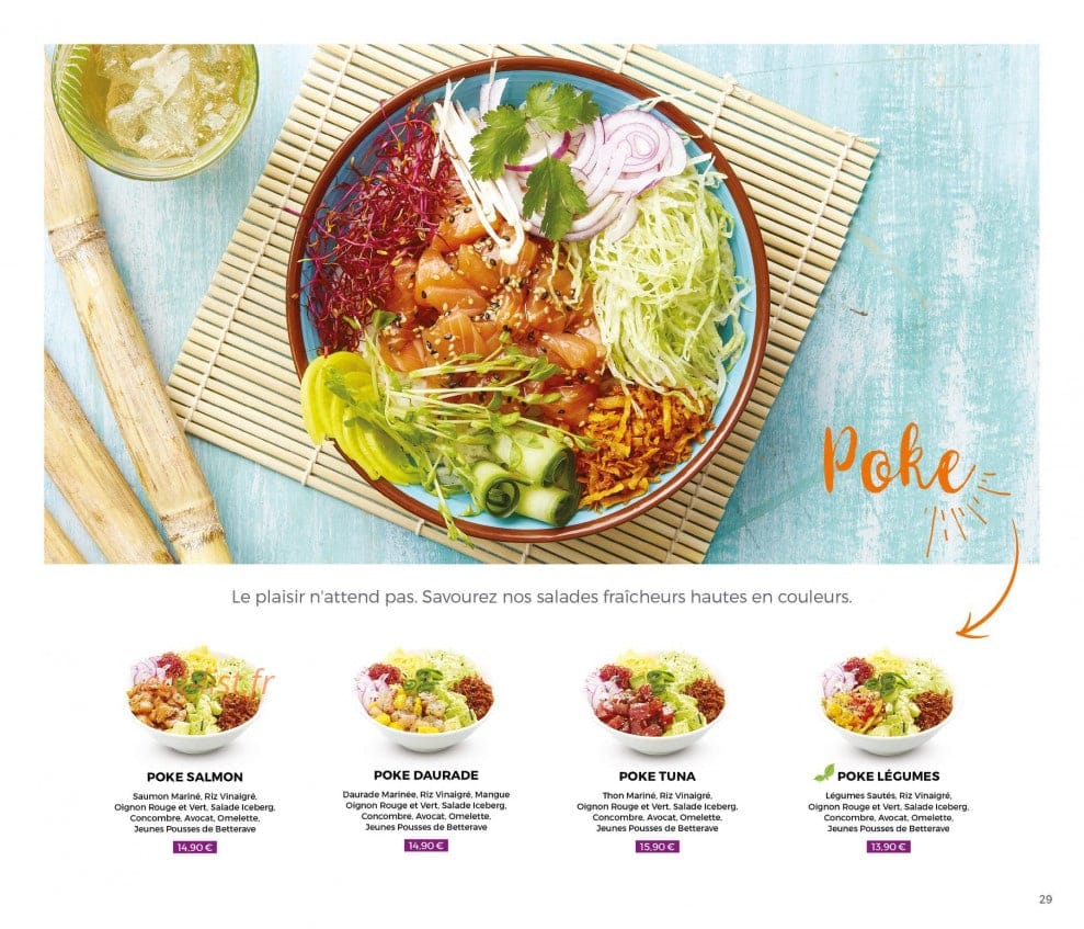 Carte et menu de Eat Sushi à Andrezieux Boutheon — Poke