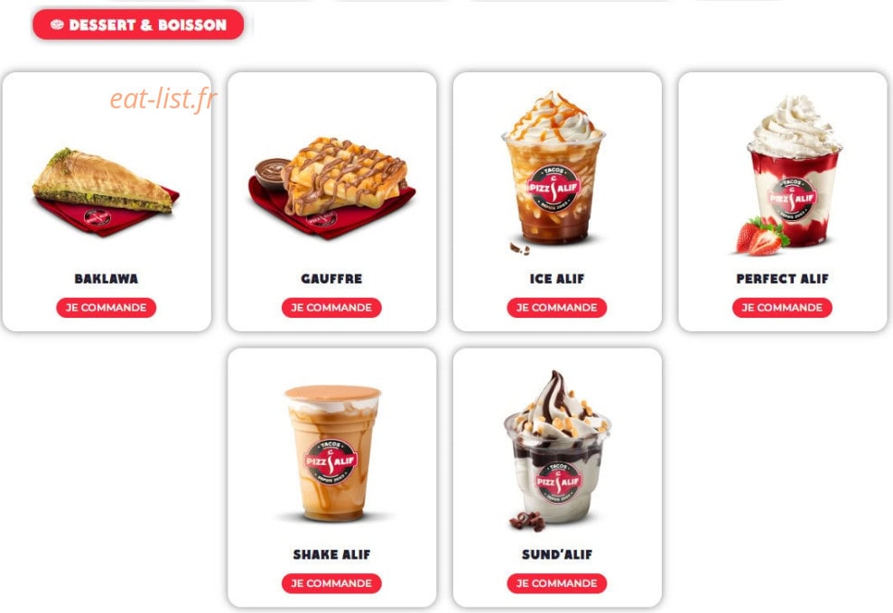 Pizz’alif — carte page 6