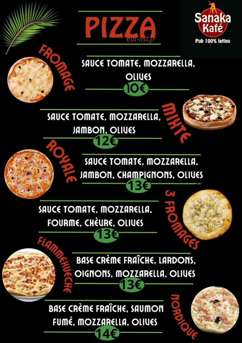 Sanaka kafé — carte page 1