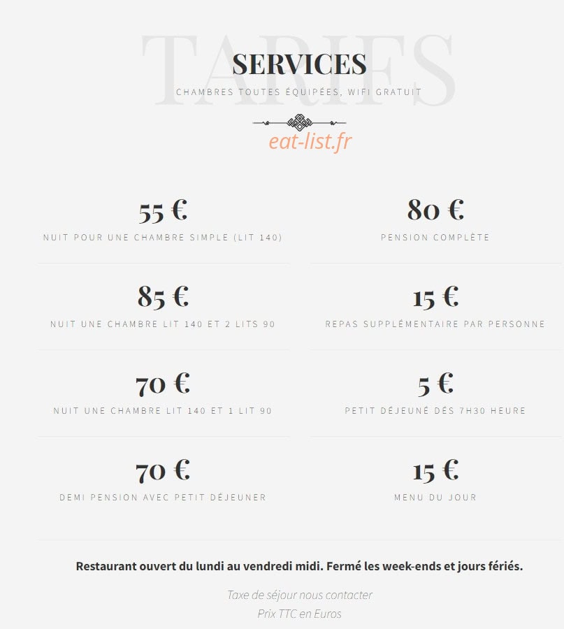 Hotel De L'avenue — carte page 1