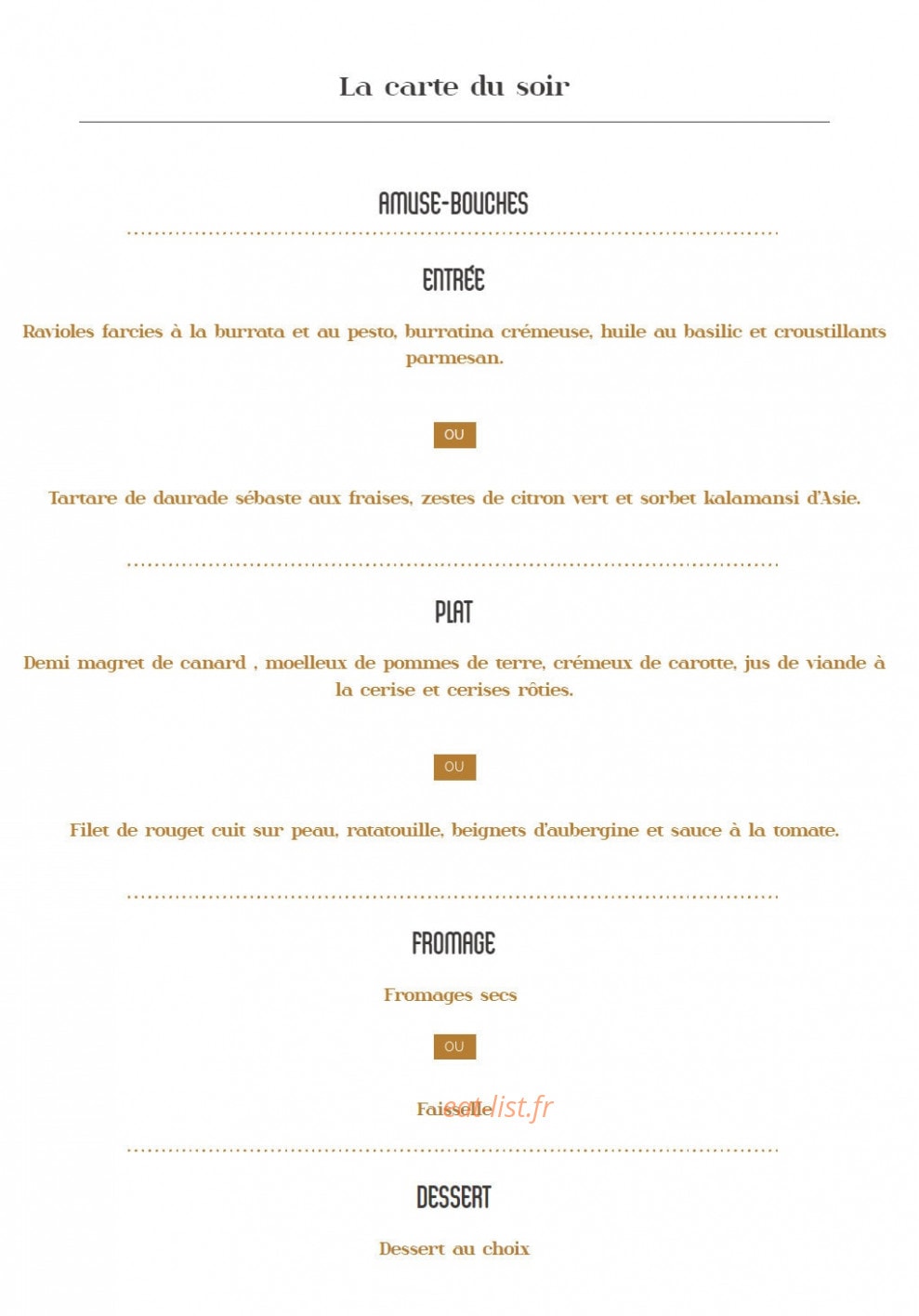 La Petite Assiette — carte page 4