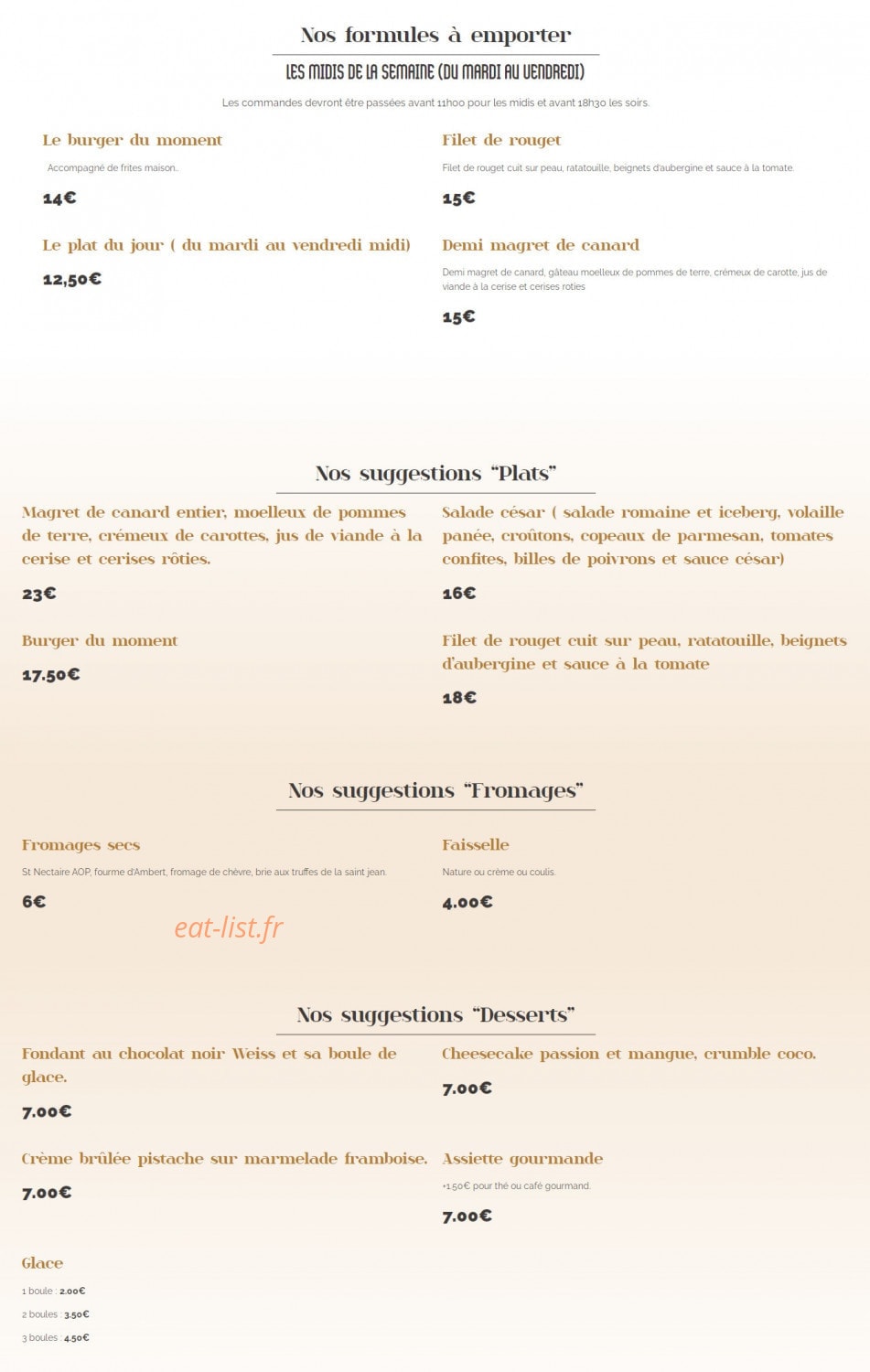 La Petite Assiette — carte page 3