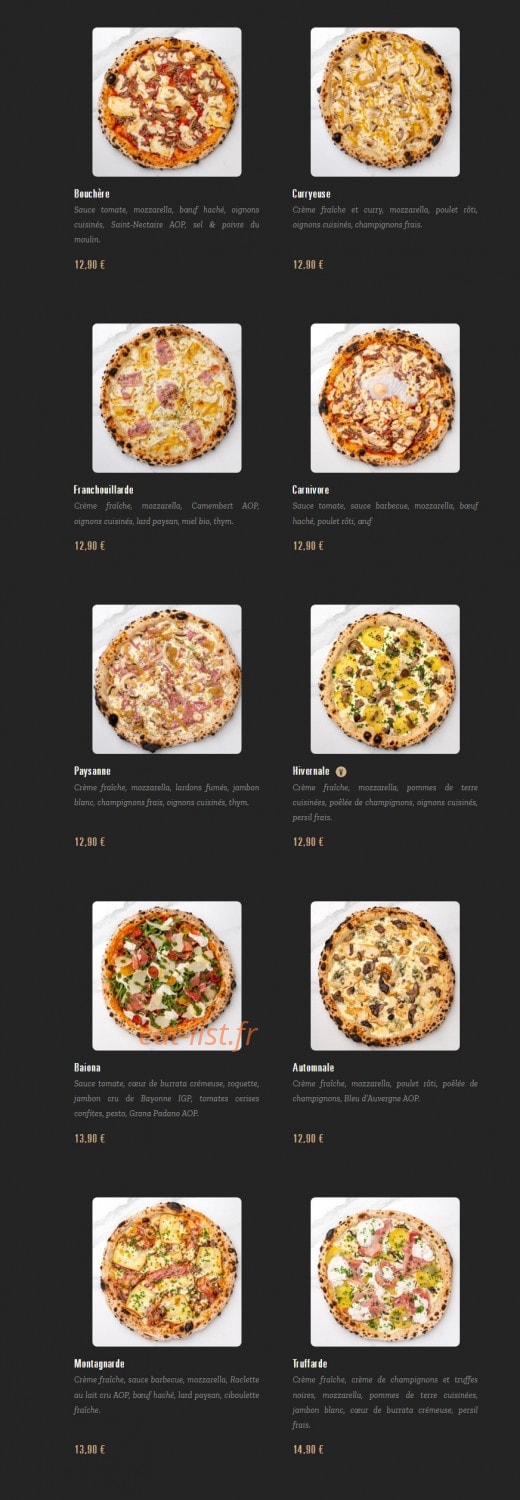 Pizza Cosy — carte page 2