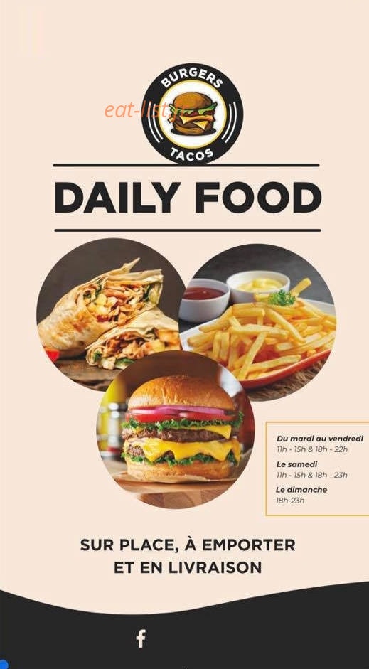 Daily Food — carte page 1
