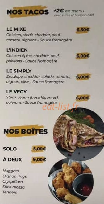 Daily Food — carte page 3