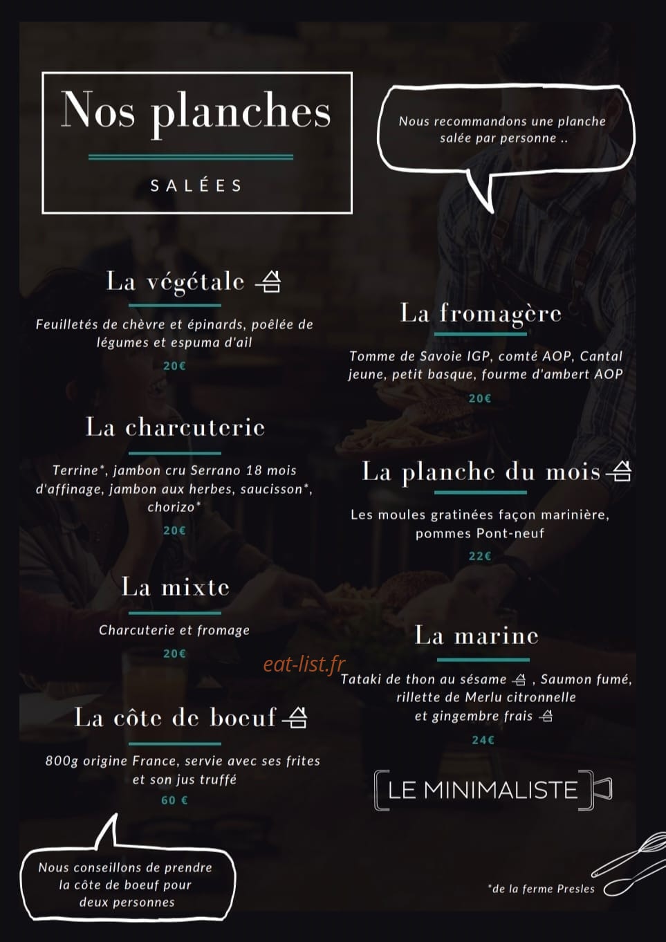 Le Minimaliste — carte page 1