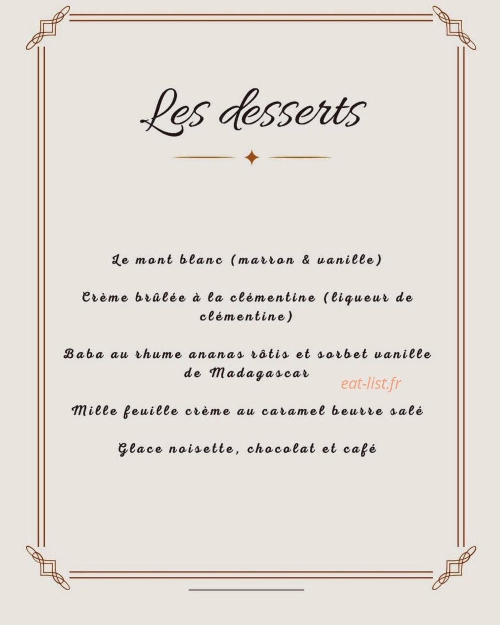 Lulu à Table — carte page 4