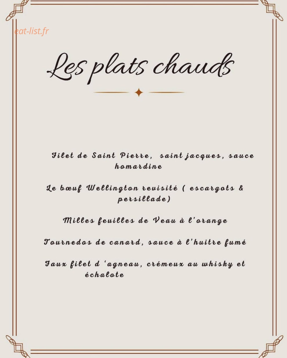 Lulu à Table — carte page 2