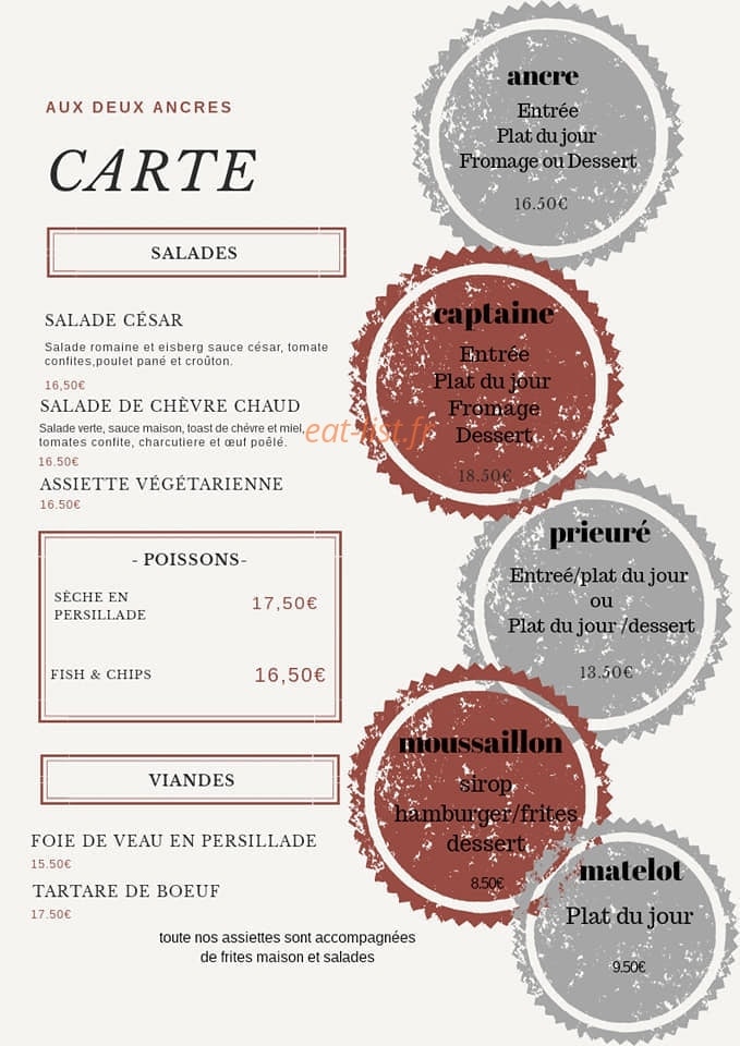 Aux deux ancres — carte page 1