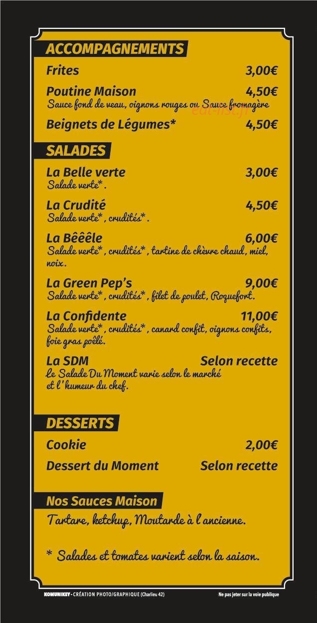 Frenchy's burger — carte page 3