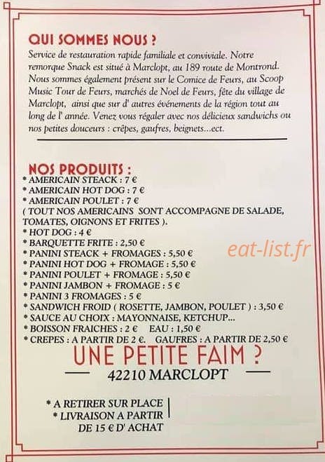 Une petite faim — carte page 2