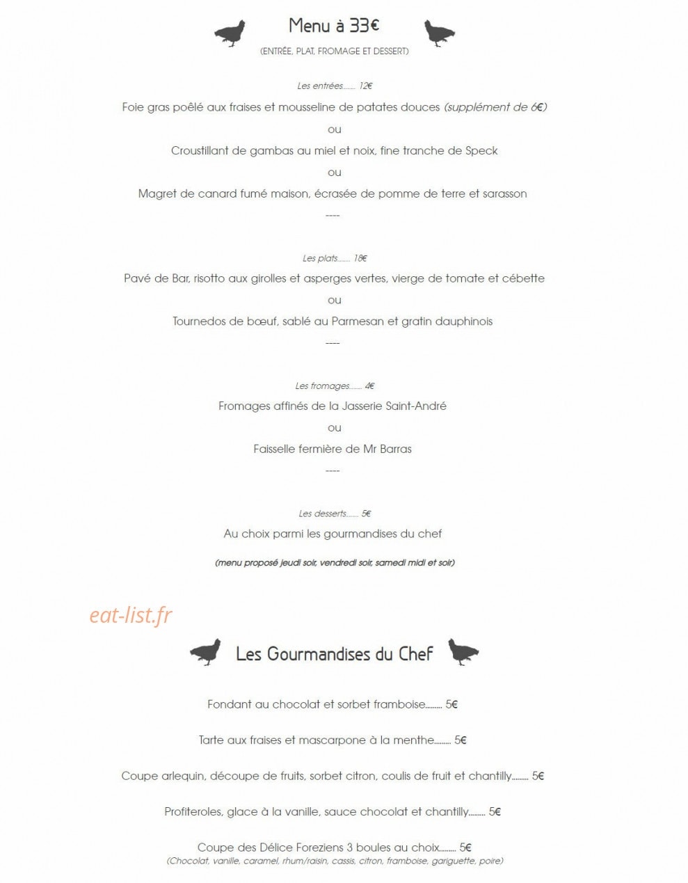 Bistro'n'home — carte page 2