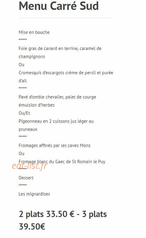 Carré sud — carte page 2