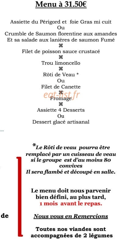 Auberge de la sauzee — carte page 14