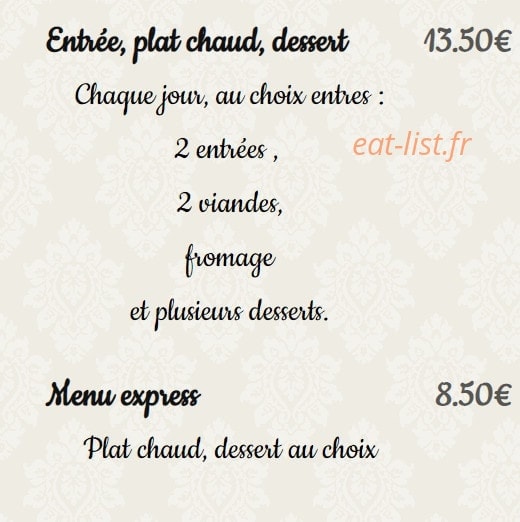 Auberge de la sauzee — carte page 6