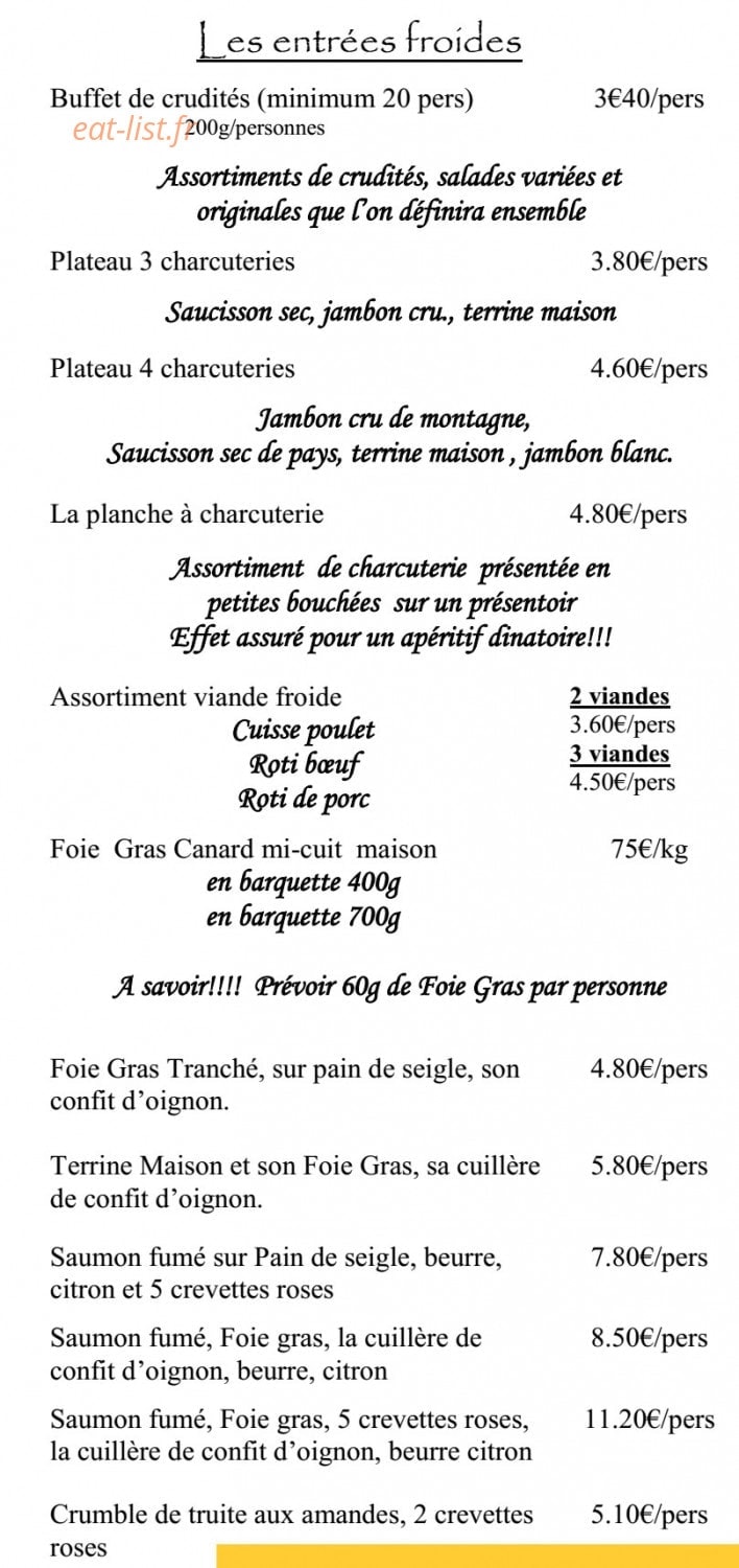 Auberge de la sauzee — carte page 3
