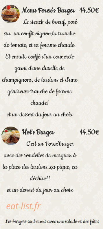 Auberge de la sauzee — carte page 8