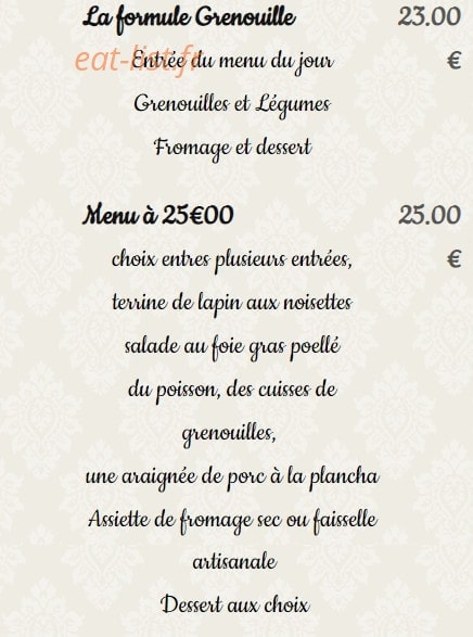 Auberge de la sauzee — carte page 7
