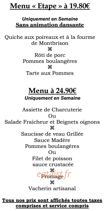 Auberge de la sauzee — carte page 11