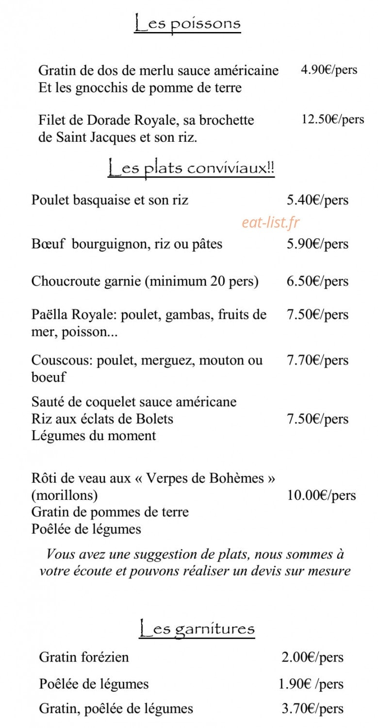 Auberge de la sauzee — carte page 4