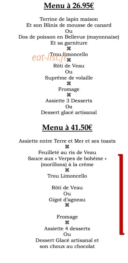 Auberge de la sauzee — carte page 12