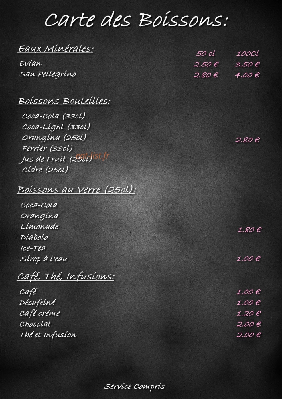 Le Convive — carte page 9