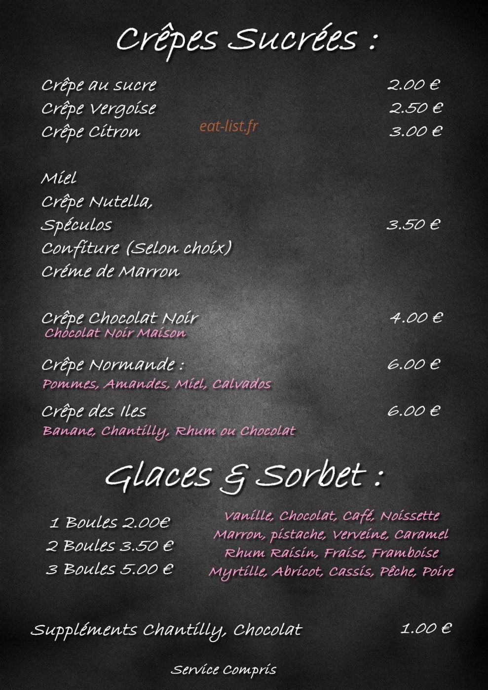 Le Convive — carte page 6