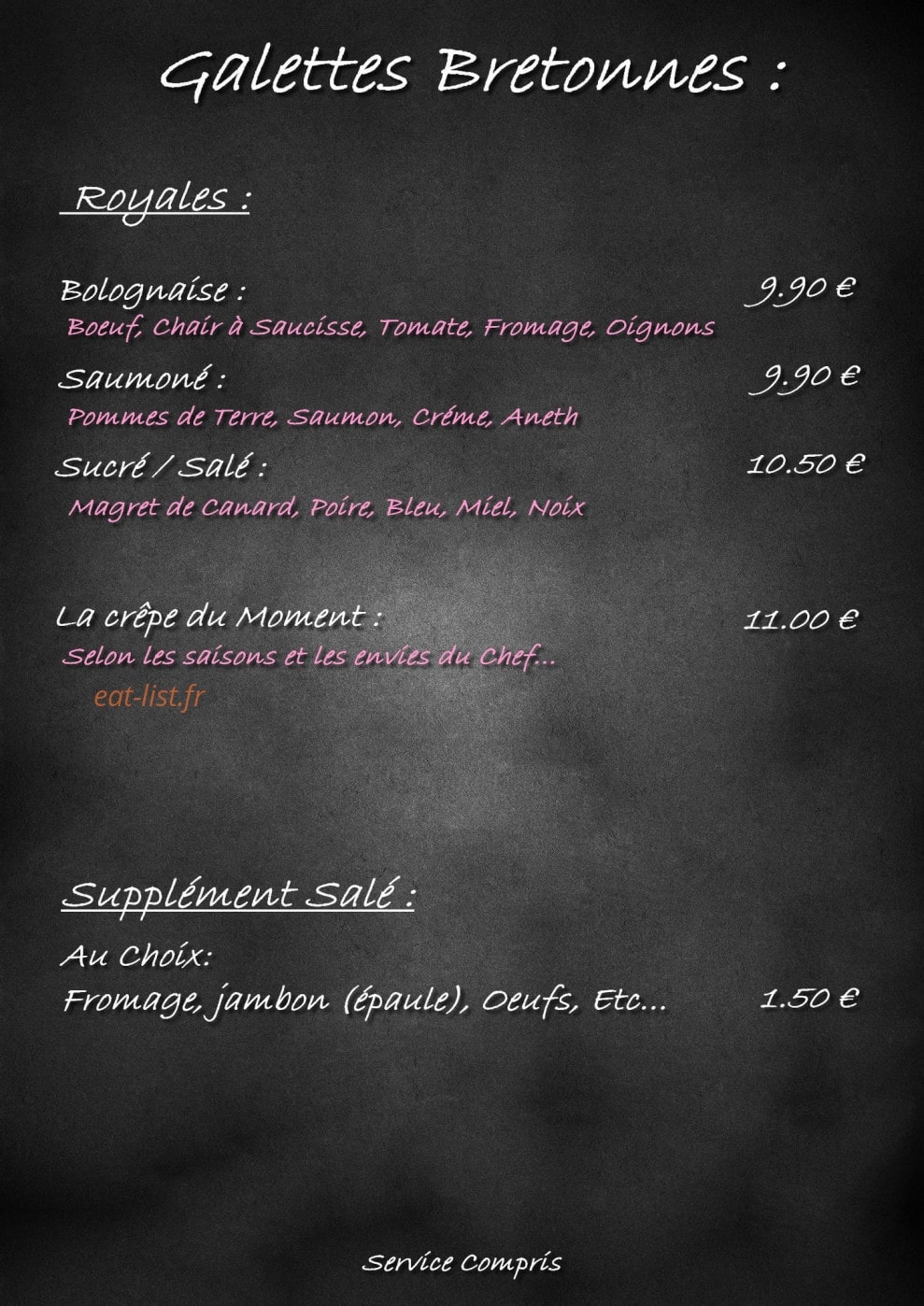 Le Convive — carte page 5