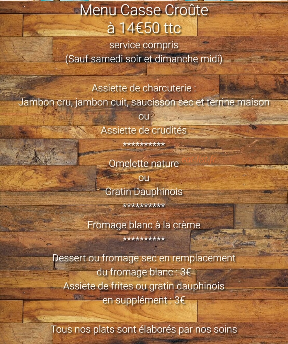 Auberge du Grand Bois — carte page 3