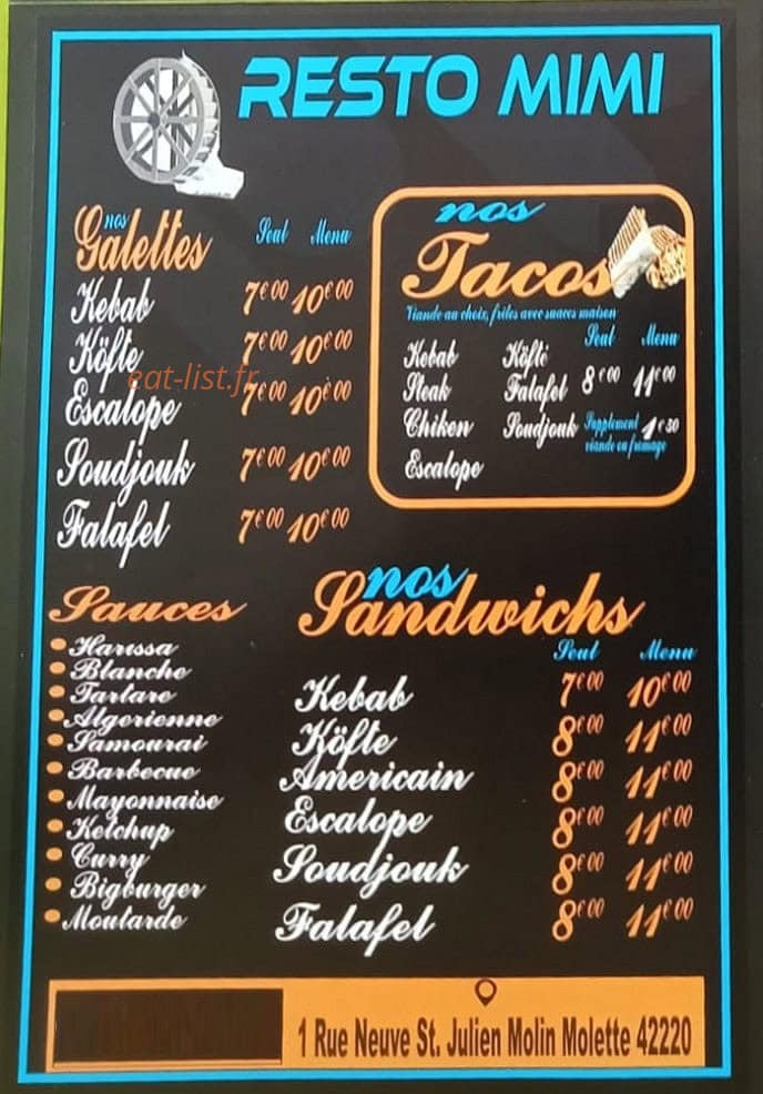 Resto Mimi — carte page 2