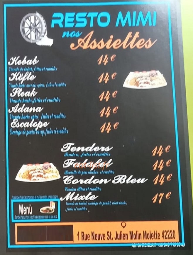 Resto Mimi — carte page 3