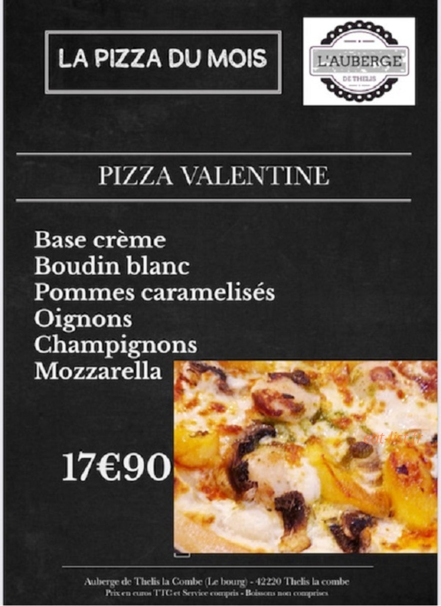 Auberge de Thelis — carte page 2